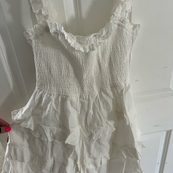 Hello Molly Dresses & Skirts - NWT White Dress- Open Back with Ruffles - Princess Poly
